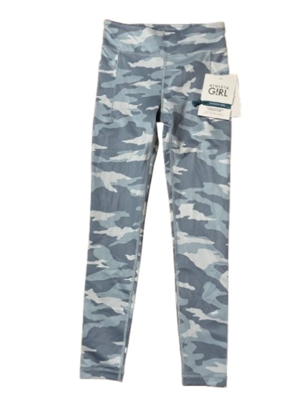 NWT ATHLETA High Rise Stash Your Treasures Blue Camo Leggings Size Medium